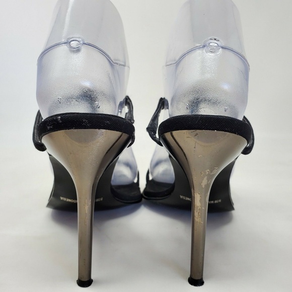 River Island Black Strappy Open Toe Rhinestone 7 - Picture 5 of 11